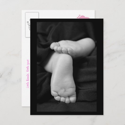 Carte postale Pieds bébé (Devant / Derrière)