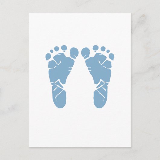 Carte Postale Pieds bébé bleus (Devant)