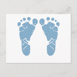 Carte Postale Pieds bébé bleus