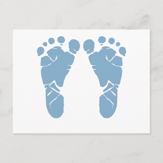 Carte Postale Pieds bébé bleus (Devant)