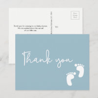 Pieds bébé Dusty bleu minimal baby shower moderne