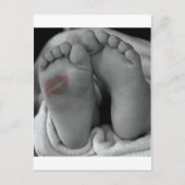 Carte Postale Pieds bébé et baiser (Devant)