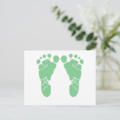 Carte Postale Pieds bébé verts (Debout devant)