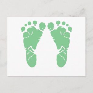 Carte Postale Pieds bébé verts