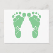 Carte Postale Pieds bébé verts (Devant)