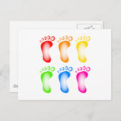 Carte Postale Pieds colorés (Devant / Derrière)