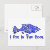 Carte Postale Pieds Dans La Piscine (Devant / Derrière)