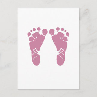 Carte Postale Pieds de bébé roses