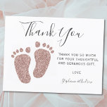 Carte Postale Pieds de Parties scintillant rose vif Baby shower<br><div class="desc">Ce Carte de remerciements de Baby shower est décoré avec une typographie moderne et de jolies pattes de bébé en parties scintillant rose vif. Facilement personnalisable avec votre propre message. Utilisez l'option Personnaliser supplémentaire pour modifier la taille, le style ou la couleur du texte si vous le souhaitez. Parce que...</div>