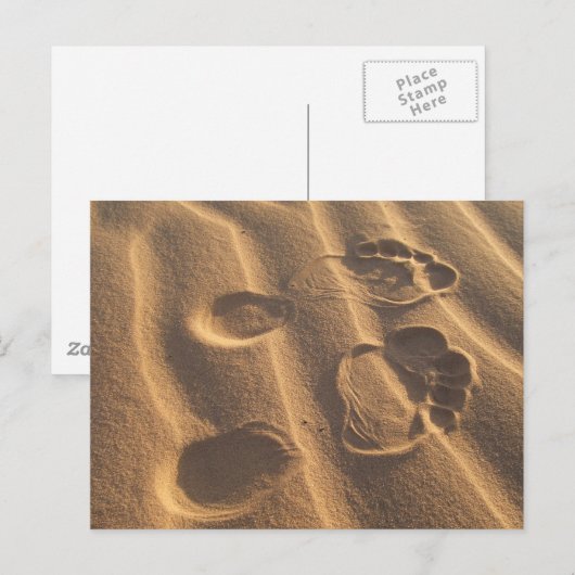 CARTE POSTALE PIEDS DE SABLE (Devant / Derrière)