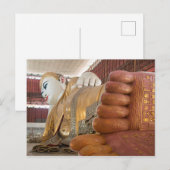 Carte Postale Pieds de statue de Bouddha (Devant / Derrière)