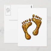 Carte Postale Pieds de tigre (Devant / Derrière)