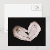 Carte Postale Pieds du coeur (Devant / Derrière)