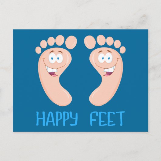 Carte Postale pieds heureux (Devant)
