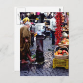 Carte Postale pieds lavables sur le marché (Devant / Derrière)