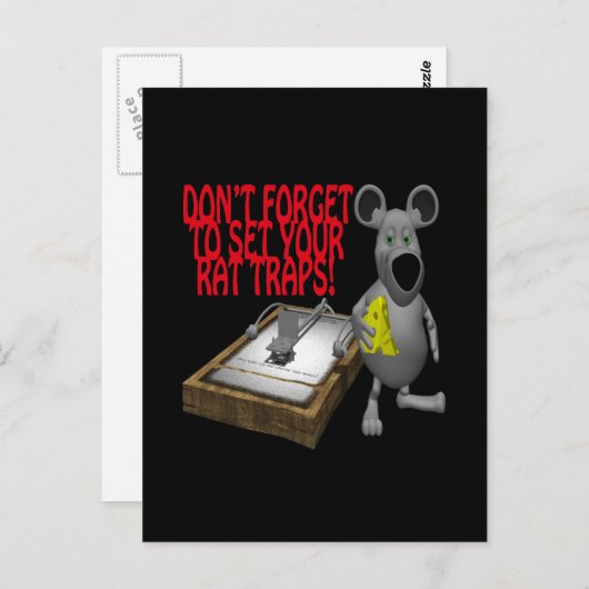 Carte Postale Pièges à rats (Devant / Derrière)