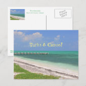 CARTE POSTALE "PIER SUR L'EAU AQUAMARINE/ TURQUES & CAICOS" (Devant / Derrière)