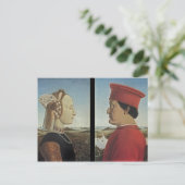 Carte Postale Piero Francesca - Portraits Federico da Montefeltr (Debout devant)