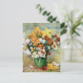 Carte Postale Pierre A Renoir | Bouquet de chrysanthèmes (Debout devant)