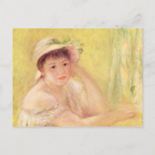 Carte Postale Pierre A Renoir   Femme dans un Casquette de paill