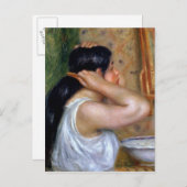 Carte Postale Pierre A Renoir | Fille la coiffant (Devant / Derrière)