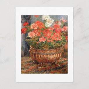 Carte Postale Pierre A Renoir Geraniums en Copper Basin