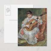 Carte Postale Pierre A Renoir | Le Joueur de la Guitare (Devant / Derrière)