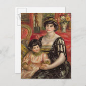 Carte Postale Pierre A Renoir | Mme Josse Bernheim-Jeune et son (Devant / Derrière)