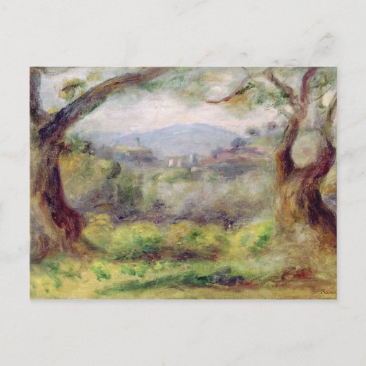 Carte Postale Pierre A Renoir | Paysage aux Collettes (Devant)