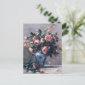 Carte Postale Pierre A Renoir | Vase de Roses (Debout devant)