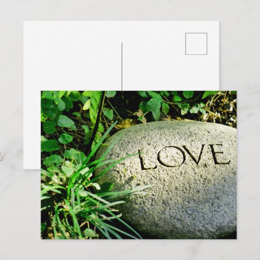 Carte Postale Pierre "Amour" (Devant / Derrière)