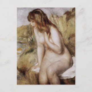Carte Postale Pierre-Auguste Renoir assis sur un rocher