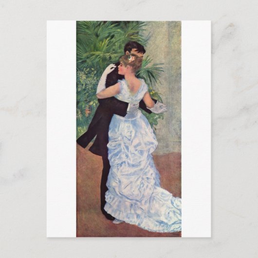 Carte Postale Pierre-Auguste Renoir - Danse à la ville (1883) (Devant)