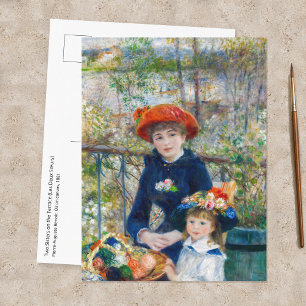Carte Postale Pierre-Auguste Renoir - Deux sœurs sur la Terrasse