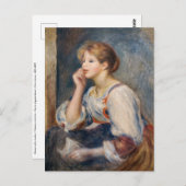 Carte Postale Pierre-Auguste Renoir - Femme à la lettre (Devant / Derrière)