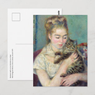 Carte Postale Pierre-Auguste Renoir - Femme au chat