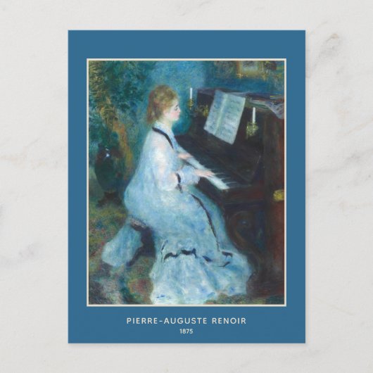 Carte Postale Pierre-Auguste Renoir, Femme au Piano (Devant)