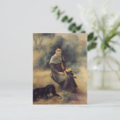 Carte Postale Pierre-Auguste Renoir- Jeune fille avec un chien (Debout devant)