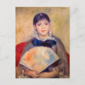 Carte Postale Pierre-Auguste Renoir - Jeune fille avec un éventa (Devant)