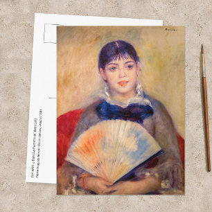 Carte Postale Pierre-Auguste Renoir - Jeune fille avec un éventa