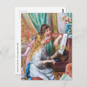 Carte Postale Pierre Auguste Renoir - Jeunes filles au piano