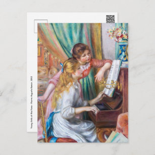 Carte Postale Pierre Auguste Renoir - Jeunes filles au piano
