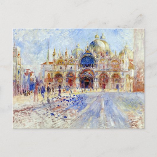 Carte Postale Pierre Auguste Renoir La Piazza San Marco, Venise (Devant)