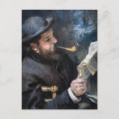 Carte Postale Pierre-Auguste Renoir - Lecture Claude Monet (Devant)
