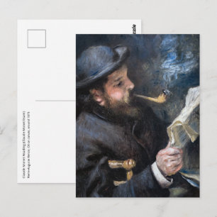 Carte Postale Pierre-Auguste Renoir - Lecture Claude Monet
