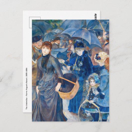 Carte Postale Pierre-Auguste Renoir - Les Parapluies (Devant / Derrière)