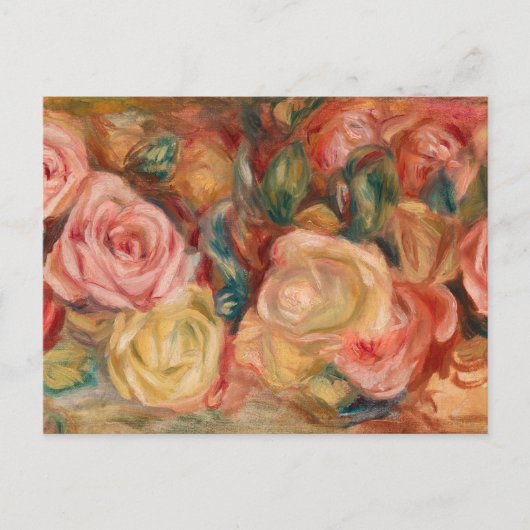 Carte Postale Pierre-Auguste Renoir - Roses (Devant)