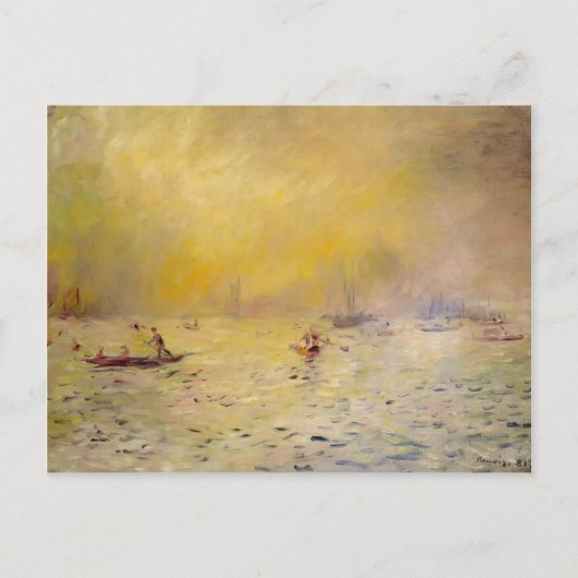 Carte Postale Pierre-Auguste Renoir - Vue sur Venise, brouillard (Devant)