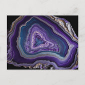 Carte Postale Pierre d'argent violet acrylique pour l'art (Devant)