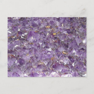 Carte Postale Pierre de cristal violet d'améthyste